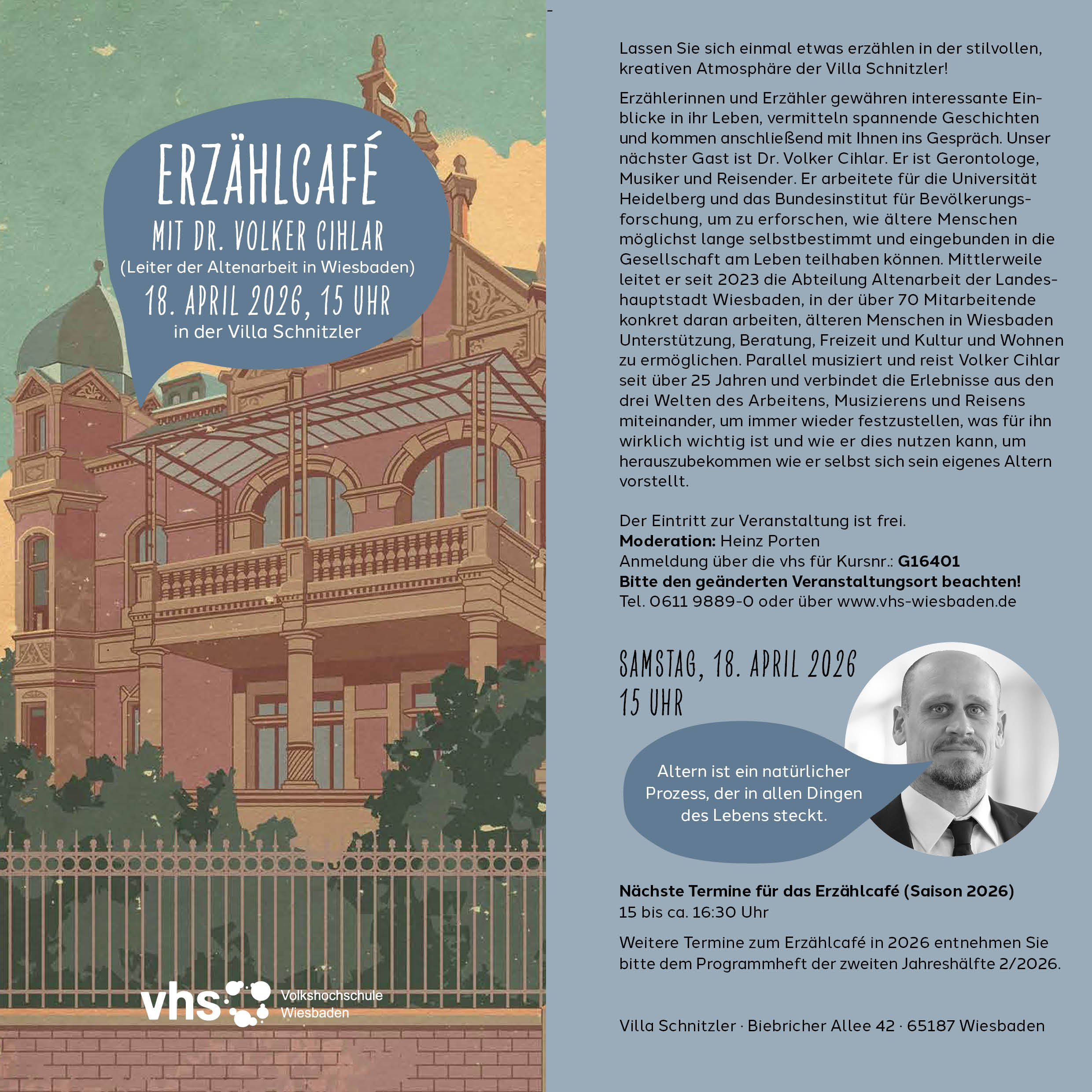 Öffnet die Seite 'Erzählcafé im April'